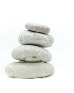 stack of white smooth stones