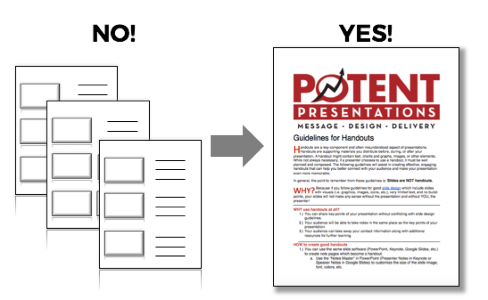 presentation handouts meaning