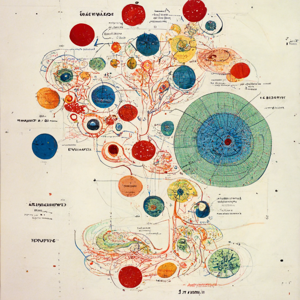 A detailed and intricate map of a complex adaptive system to help evaluators.