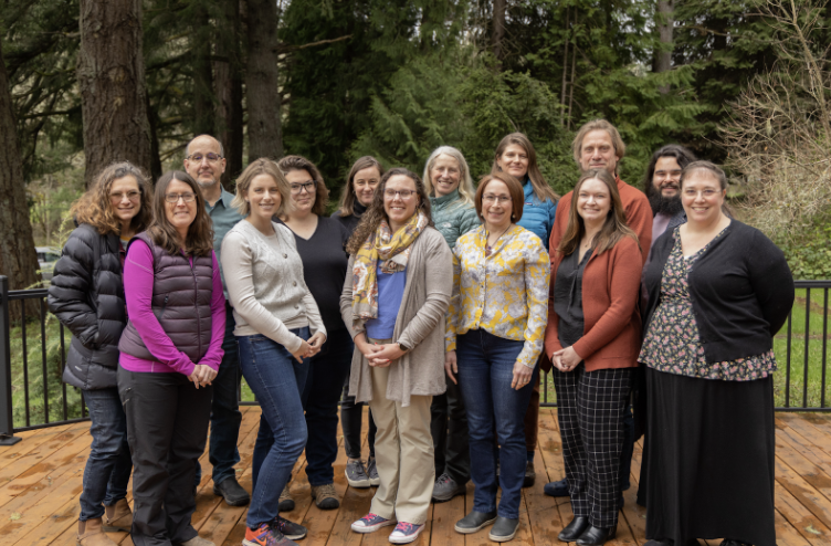 OSU SRC staff at Peavy Arboretum during staff retreat