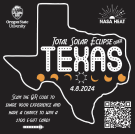 Sticker with an invitation to take the Eclipse Experience Survey 